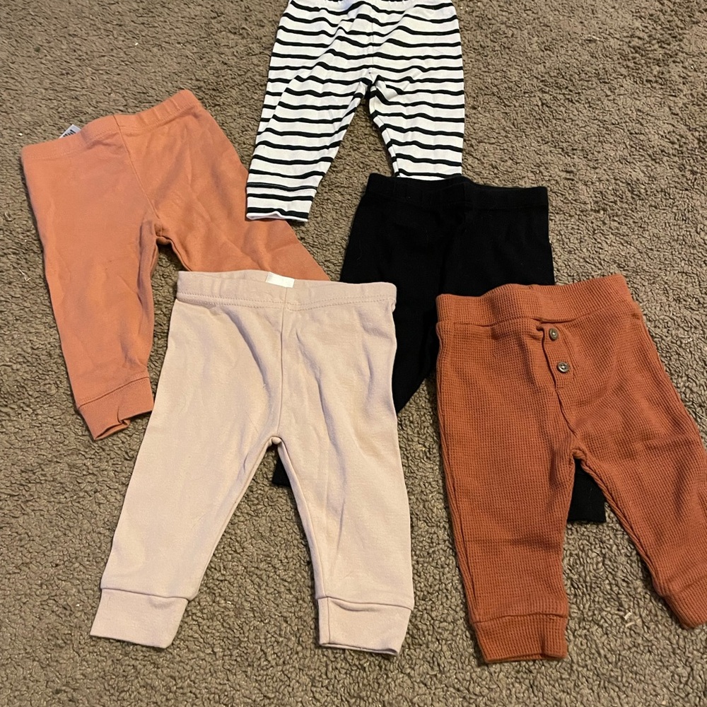 Stylish Kids Bottoms Set - Black, Pink, Tan